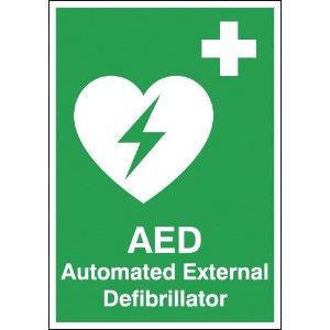 210x148mm Automated External Defibrillator - Self Adhesive
