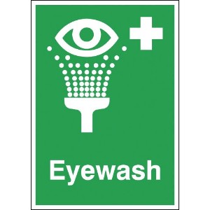 100x250mm Eye Wash Sign - Self Adhesive