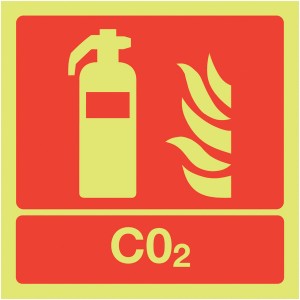 100x100mm CO2 Extinguisher - Nite Glo Rigid