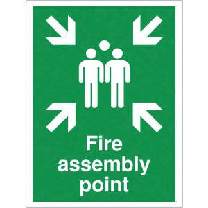 300x250mm Fire assemble point Reflective sign