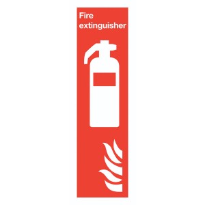 200x400mm Fire Extinguisher Symbol & Flames - Rigid