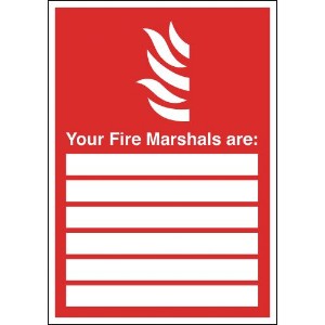 210x148mm Your Fire Marshals Are (with spaces) - Rigid