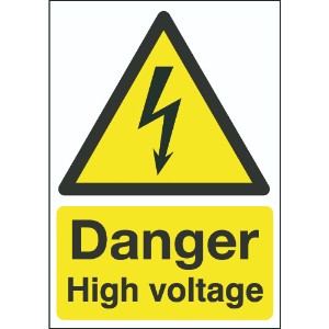 210x148mm Danger High Voltage - Rigid