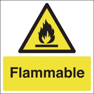 150x150mm Flammable - Rigid