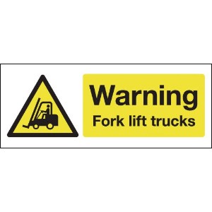 100x250mm Warning Forklift Truck - Rigid