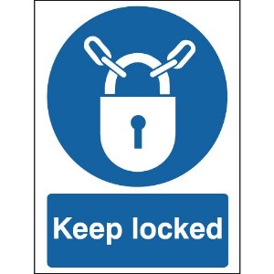 100x75mm Keep Locked - Rigid