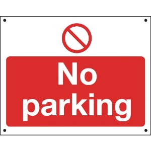 300x400mm No Parking Vandal resistant sign