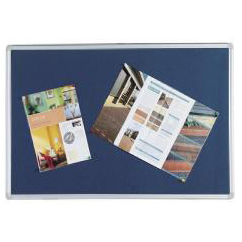 1200x900mm Pin Board / Notice Board with Aluminium Frame - Blue Background