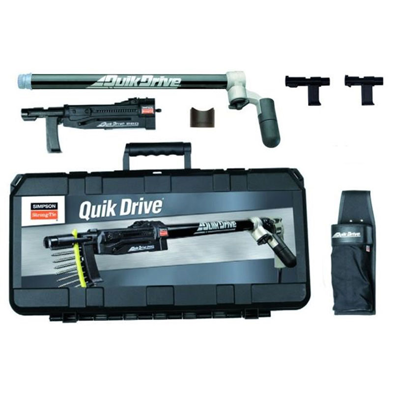 QD76KE QuikDrive Kit with Extension Bar, 51/64/76mm Attachments, Belt Holster, Case and 5 Bits