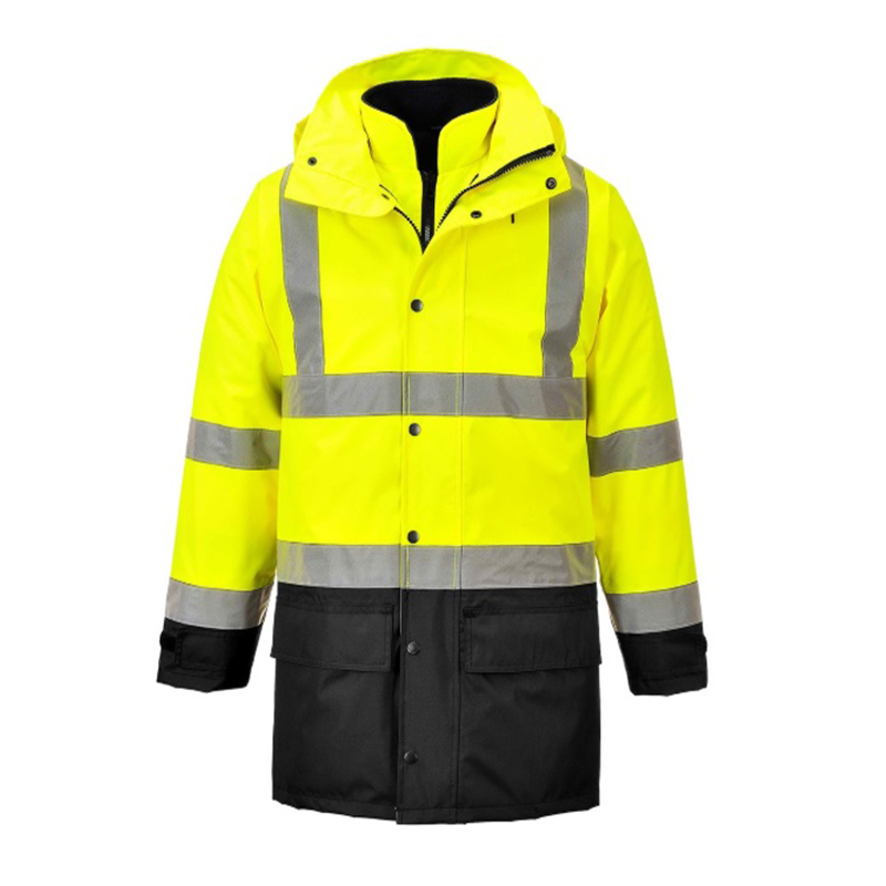L Yellow/Navy WorkGlow® Hi-Vis 5-in-1 Executive Motorway Jacket - S768