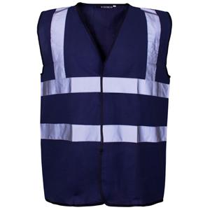 Large Navy Blue WorkGlow® Hi-Vis Waistcoat