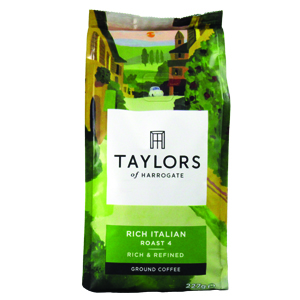227g Taylors of Harrogate Rich Italian Roast Ground Coffee