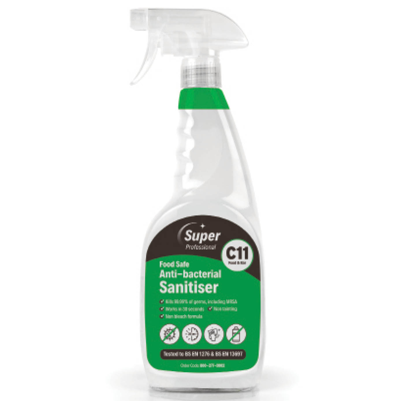 750ml JaniClean® Foodsafe Anti-Bacterial Sanitiser Trigger Spray - C11