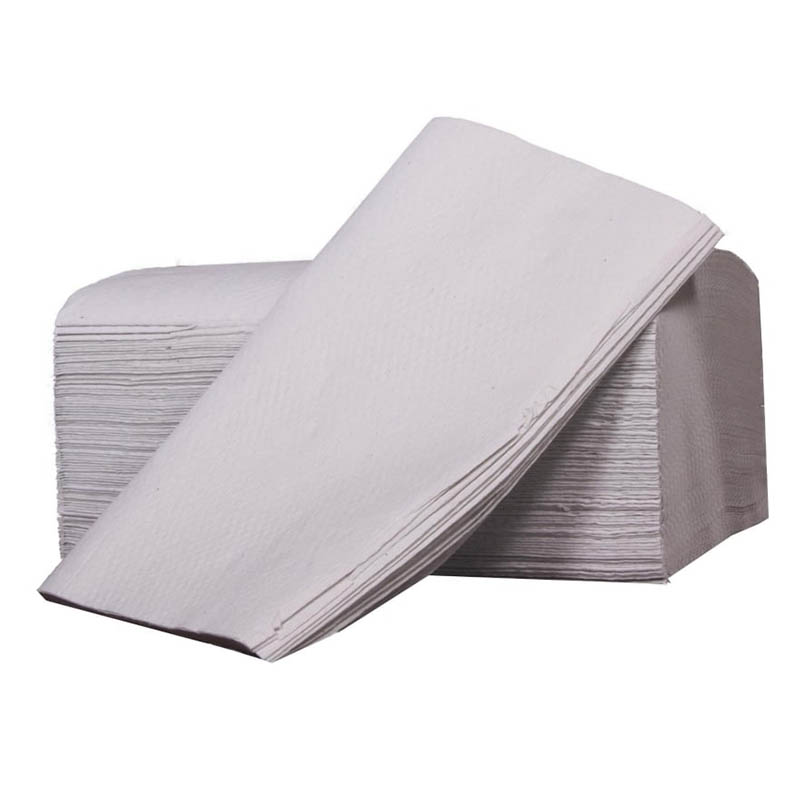 White JaniCare® V Fold / Interfold Hand Towels - 2 Ply (Case of 3000)