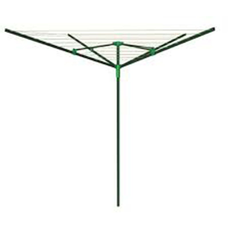 4 Arm 40m Steel Rotary Clothes Drier - Green