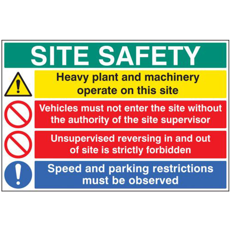 600x900mm SITE SAFETY Drivers Instructions Sign - Rigid