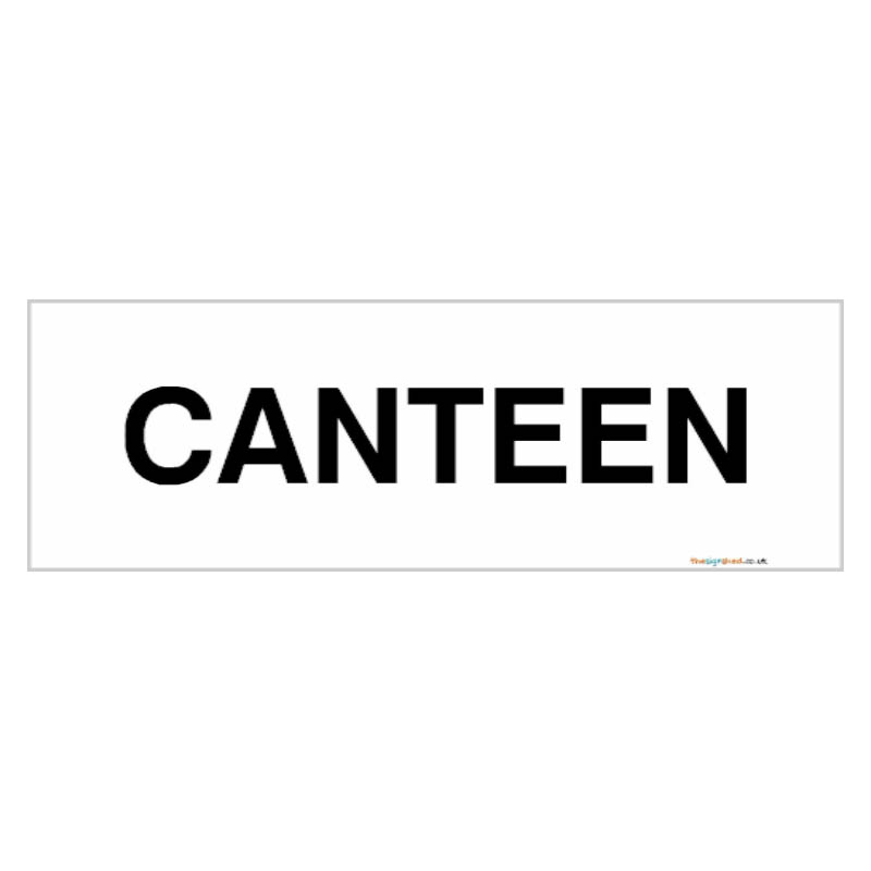 100x300mm 'Canteen' Self Adhesive Sign