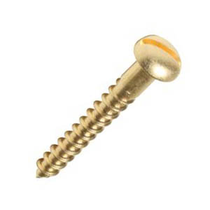 Brass Dome Head Slotted Woodscrews