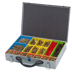 Filled Screw Selection Storage Cases, Screw Assortment Cases, Woodscrews, Screws, Fixings - Screws, Nails & Anchors