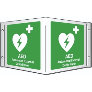 200x400mm AED Automate External Defibrillator Projecting 3D Sign