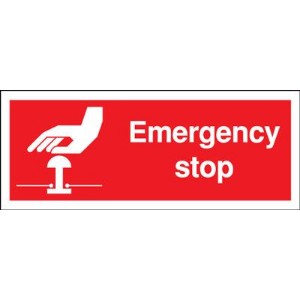 100x250mm Emergency Stop - Rigid