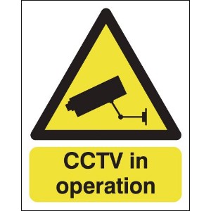 250x200mm CCTV In Operation - Aluminium
