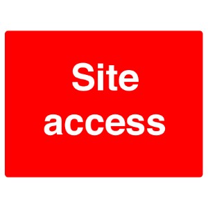 450x600mm Site Access Road Stanchion Sign