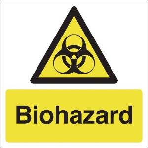 100x100mm Biohazard - Self Adhesive