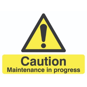 450x600mm 'Caution Maintenance In Progress' Road Stanchion Sign