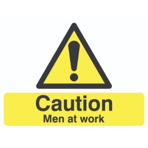 450x600mm 'Caution Men At Work' Road Stanchion Sign