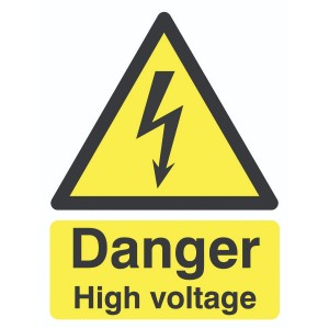 400x300mm Danger High Voltage - Polycarbonate