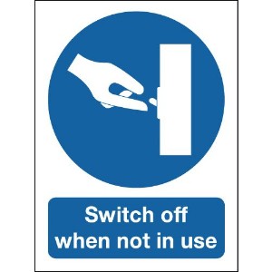 100x75mm Switch Off When Not In Use - Rigid