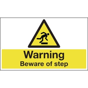 300 x 500mm Warning Beware of step Anti-Slip Floor Sign