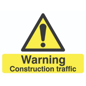 450x600mm Warning Construction Traffic Road Stanchion Signs