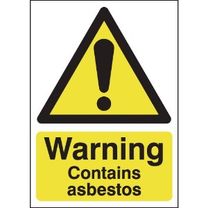 70x50mm Warning Contains Asbestos - Rigid