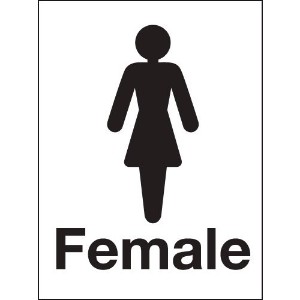 200x150mm Female Washroom sign - self adhesive