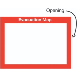 240x327mm Evacuation Map Insert Sign