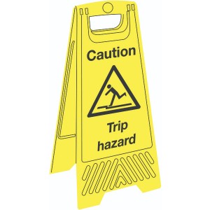 Caution Trip Hazard SiteForce® A-Frame Safety Temporary Floor Stand Sign - 600x300mm
