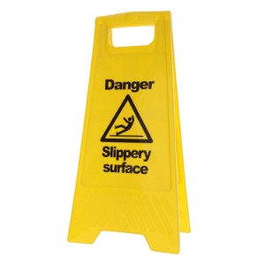 Caution Slippery Surface SiteForce® A-Frame Safety Temporary Floor Stand Sign - 600x300mm