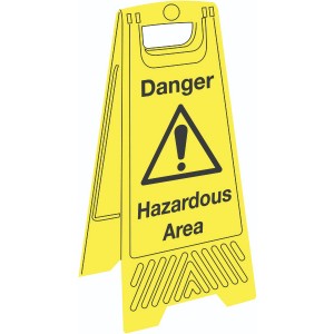 Danger Hazardous Area SiteForce® A-Frame Safety Temporary Floor Stand Sign - 600x300mm