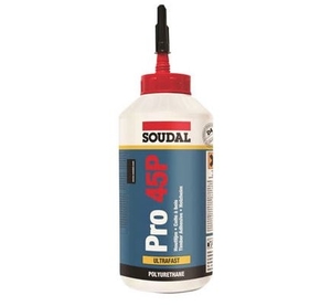 750ml Soudal PRO 45P PU Polyurethane Rapid 5 Minute Set PU Adhesive
