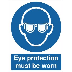 210x148mm Eye Protection Must Be Worn - Rigid