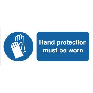 210x148mm Hand Protection Must Be Worn - Rigid