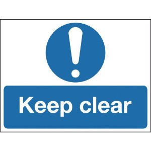 450x600mm 'Keep Clear' Road Stanchion Sign