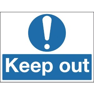 450x600mm Keep Out Road Stanchion Sign
