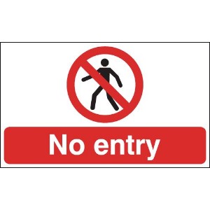 450x600mm No Entry Road Stanchion Sign