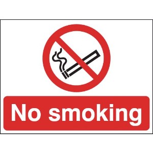 450x600mm No Smoking Road Stanchion Sign