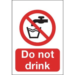 210x148mm Do Not Drink - Self Adhesive
