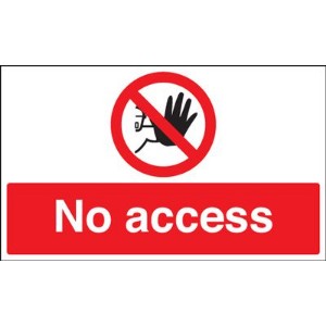 450x600mm No Access Road Stanchion Sign