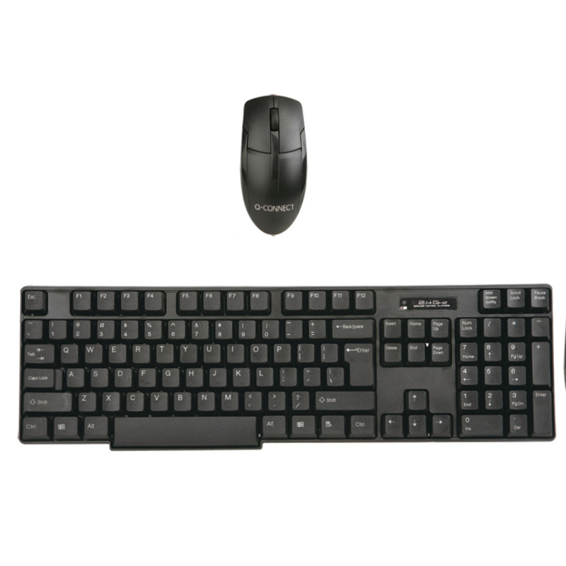 FixFirm® Wireless Keyboard & Mouse Black